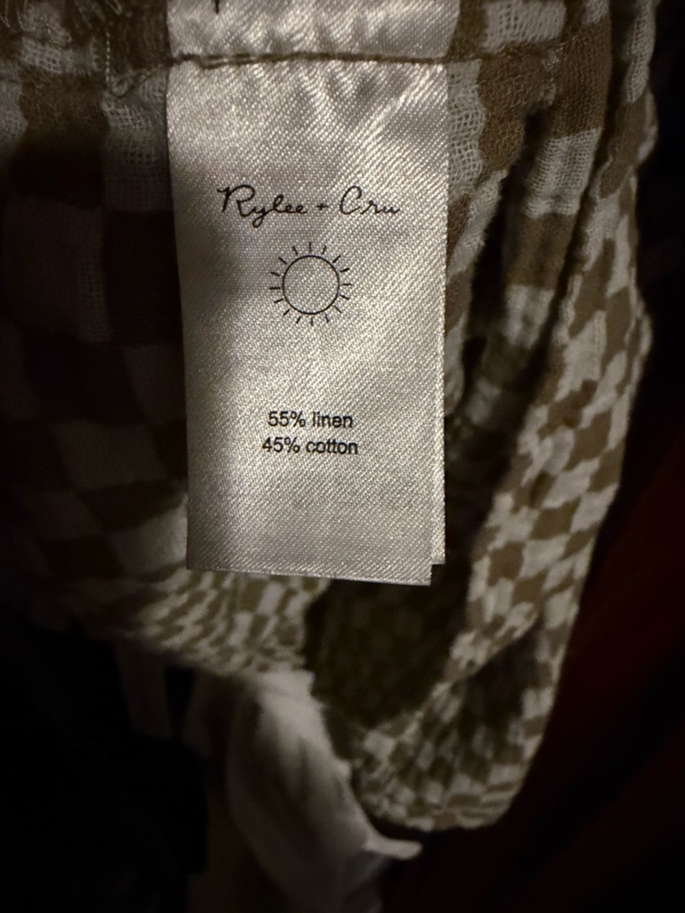 Rylee + Cru Tan and White Checkered Dress - Picture 5 of 5